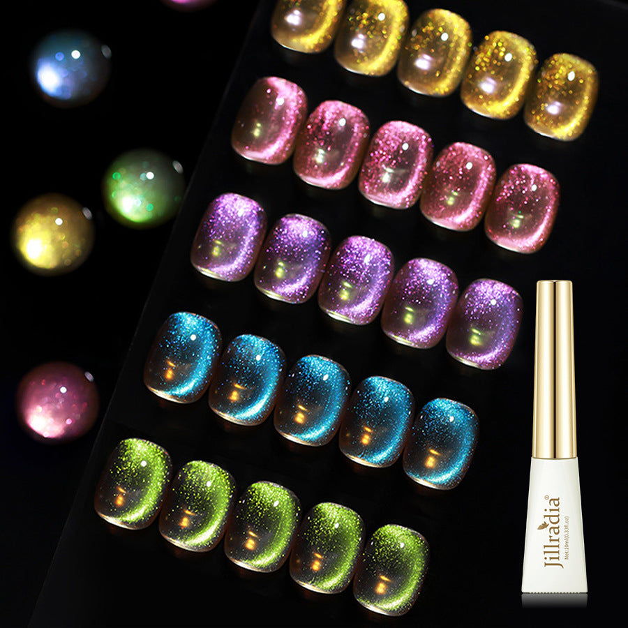 Cat's Eye Gel Polish Giltter UV Nail Gel Polish 5 Colors Set 10ML/PCS