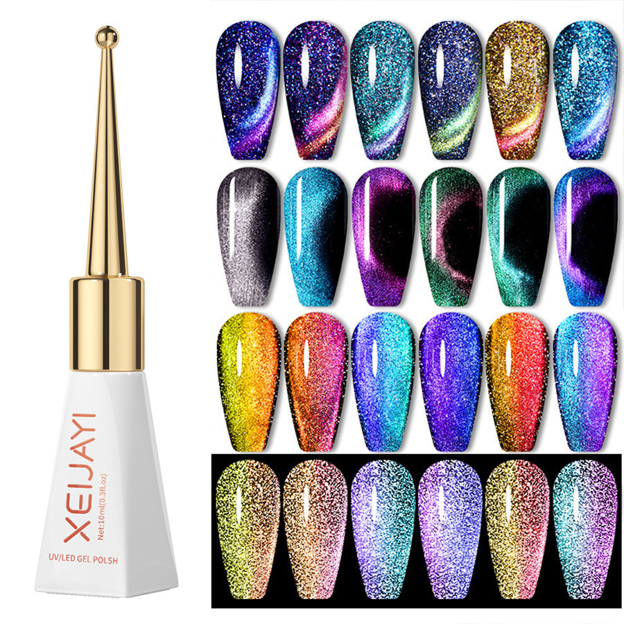 XEIJAYI Cat's Eye UV Gel Polish Galaxy 6 Colors 10ml/0.3fl.oz/pcs