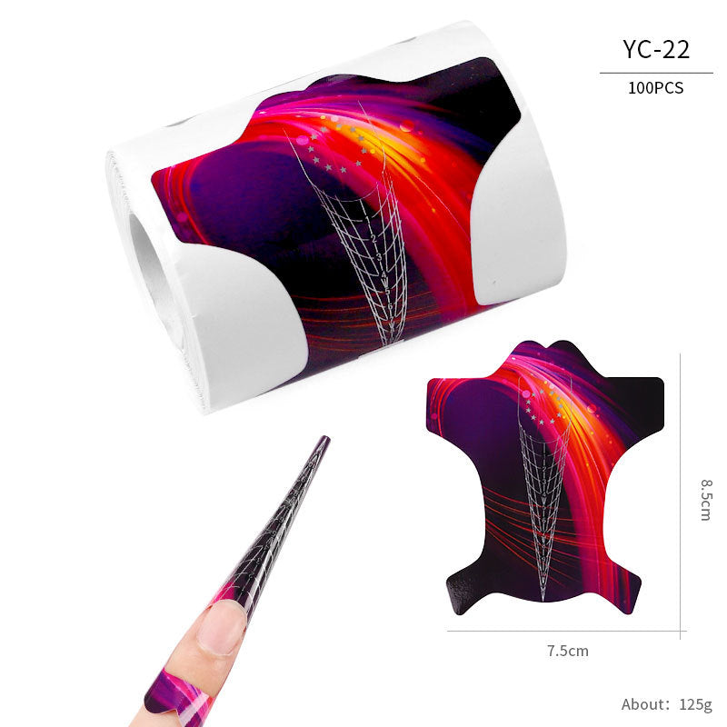 Nail art extension professional paper nail form100pcs