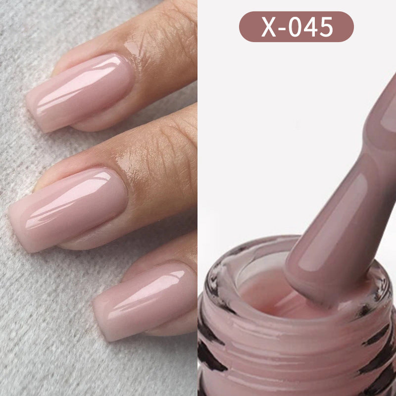 XEIJAYI UV GEL Nail Polish Nude Pink White Brown Ice Milk Colors Salon Gel Manicure Diy At Home Nail Art 7.3ml (0.25Fl. Oz)/pcs