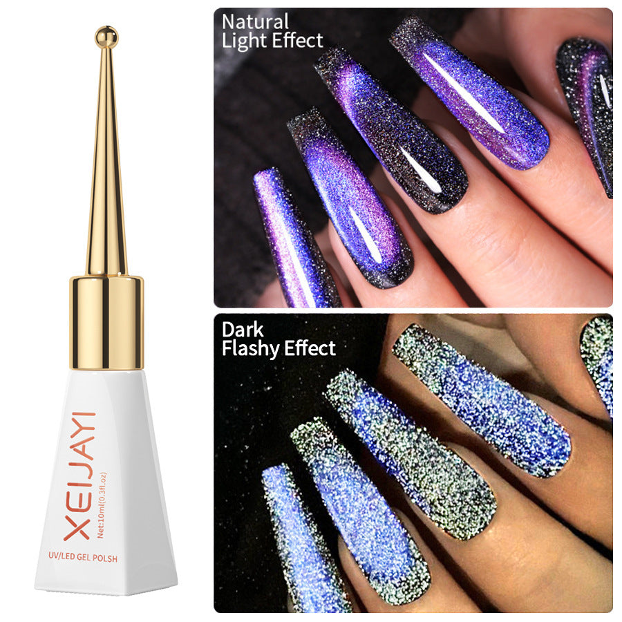 XEIJAYI Cat's Eye UV Gel Polish Galaxy 6 Colors 10ml/0.3fl.oz/pcs