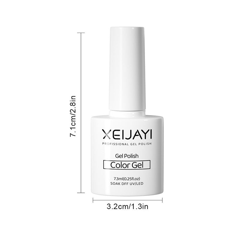 XEIJAYI UV GEL Nail Polish Nude Pink White Brown Ice Milk Colors Salon Gel Manicure Diy At Home Nail Art 7.3ml (0.25Fl. Oz)/pcs