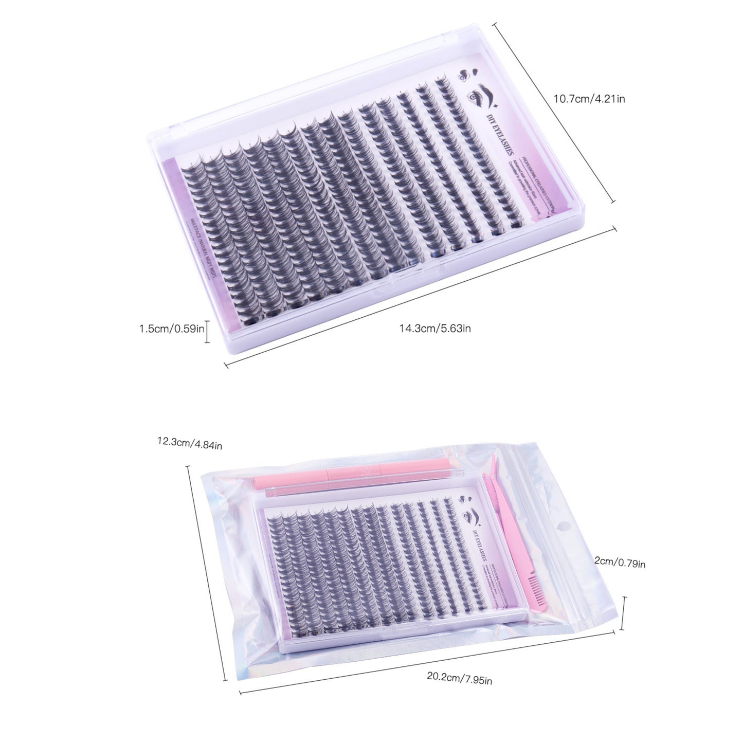 14 Rows Natural Diy Cluster Eyelashes
