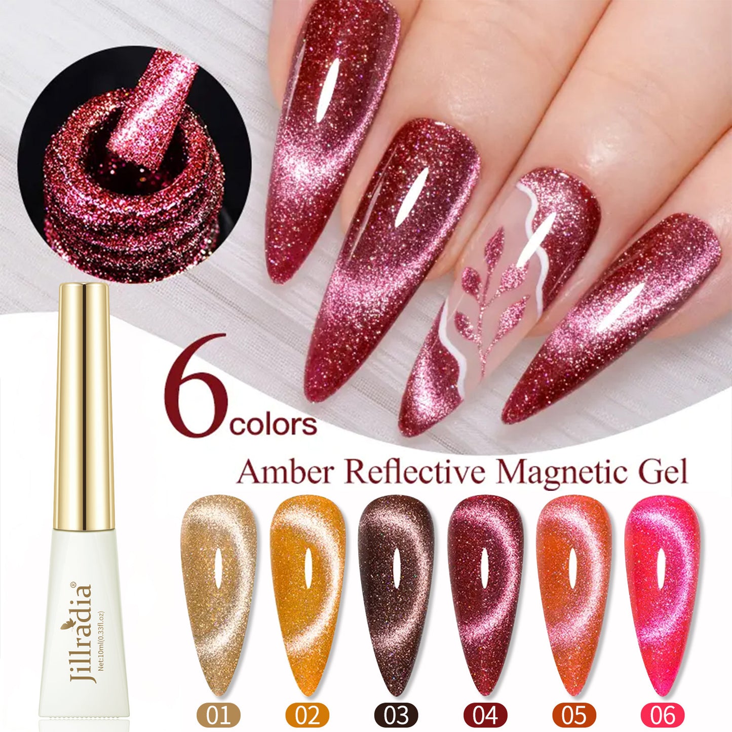 Amber Cat's Eye Gel Polish 6 Colors 10ml/PCs