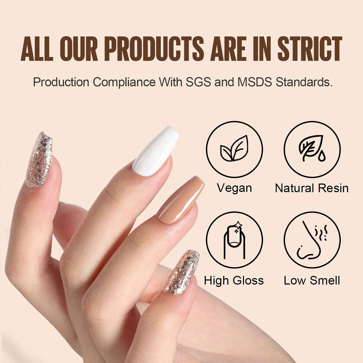 MORDDA Base Coat Top Coat Matte Top Coat Nail Art 7.3ml*3pcs/set