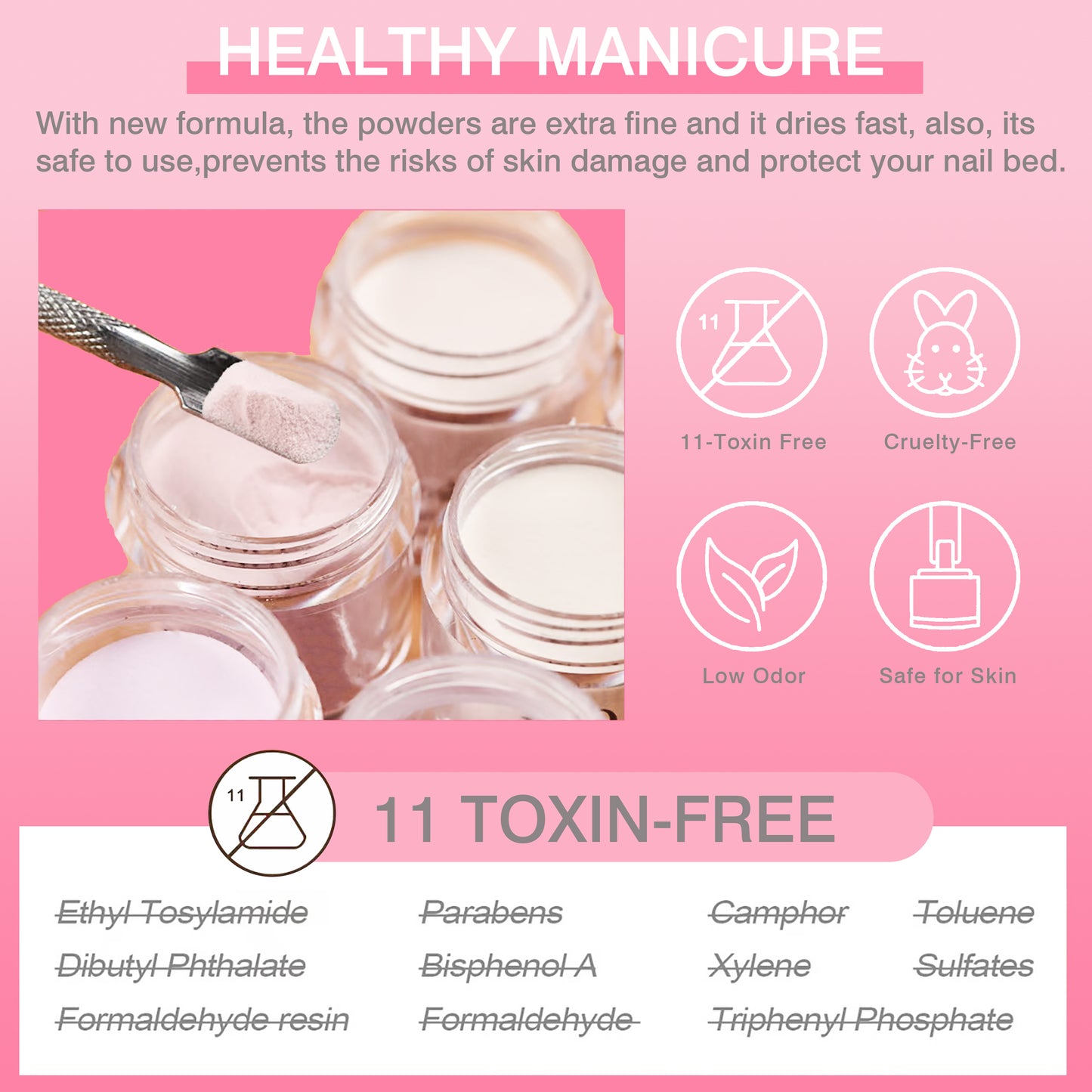 Imayhoo Ultra-Smooth Dim Pink Professional Acrylic Powder (30g/1.05oz)