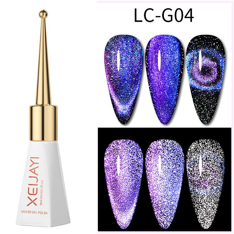 XEIJAYI Cat's Eye UV Gel Polish Galaxy 6 Colors 10ml/0.3fl.oz/pcs