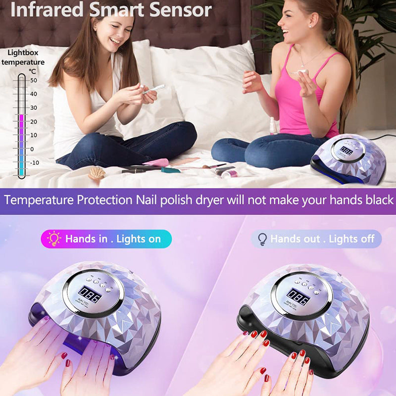 Powerful 60 LEDs LED Nail Lamp with LCD Display And 4 Timers Setting