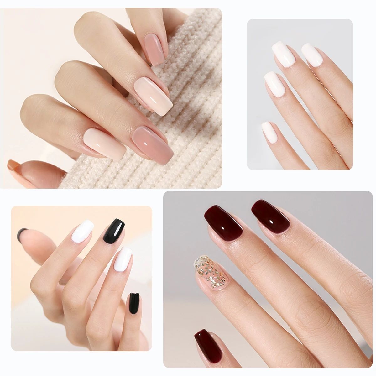 Christmas 10 Colors Nail Gel Polish Set Popular Nude Red Green Gold Silver Glitter Nail Polish Salon Gel Manicure Diy At Home Nail Art 7.3ml*10colors/set