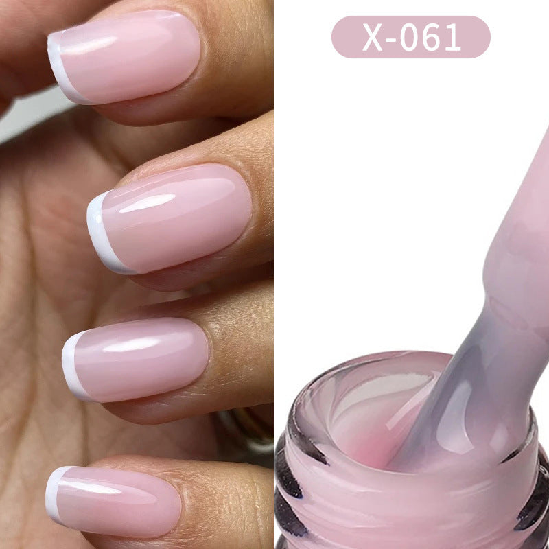 XEIJAYI UV GEL Nail Polish Nude Pink White Brown Ice Milk Colors Salon Gel Manicure Diy At Home Nail Art 7.3ml (0.25Fl. Oz)/pcs