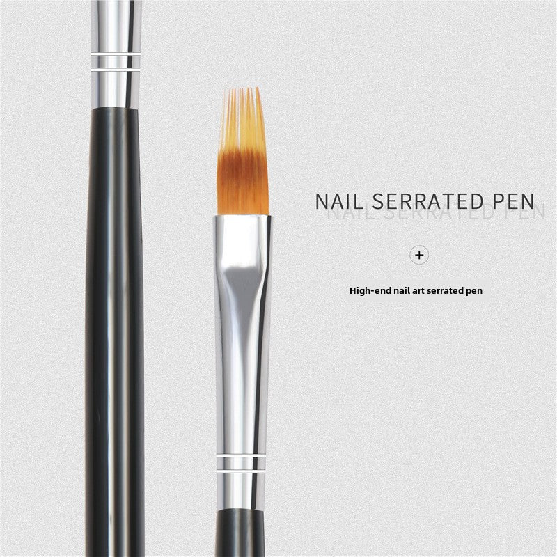 Nail Ombre Brush with Wood Handle