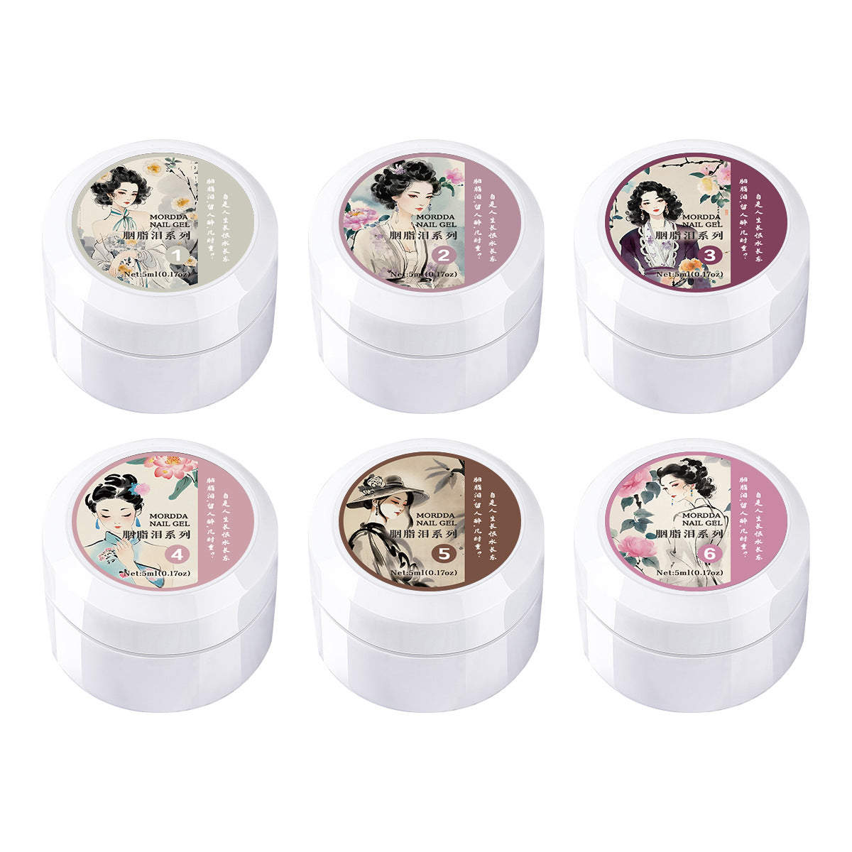 6 colors Moonlight Glitter Cat Eye Gel Nail Polish