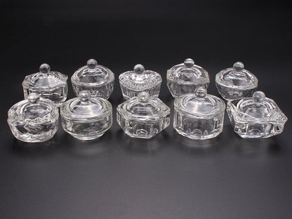 Multi-shaped Nail Art Acrylic Liquid Power Dappen Dish with Lid