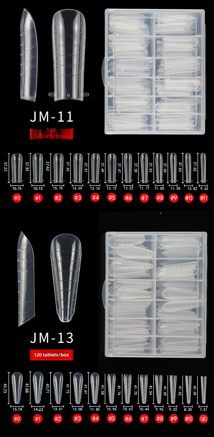 120PCS Nail Dual Forms 15 Size Extension Acrylic Nail Molds Sets
