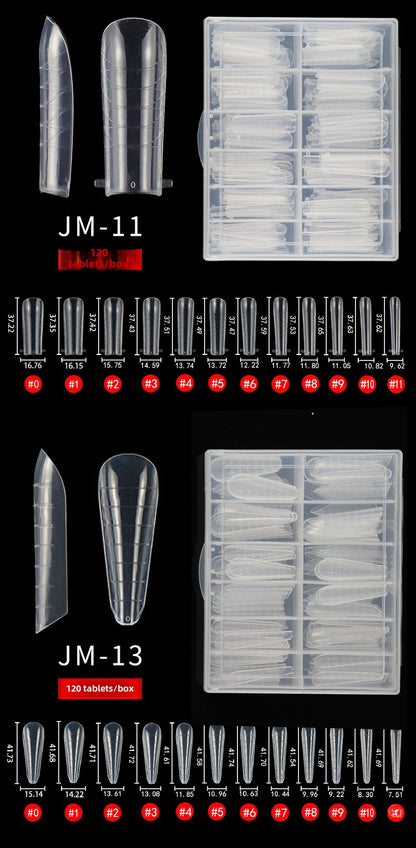 120PCS Nail Dual Forms 15 Size Extension Acrylic Nail Molds Sets