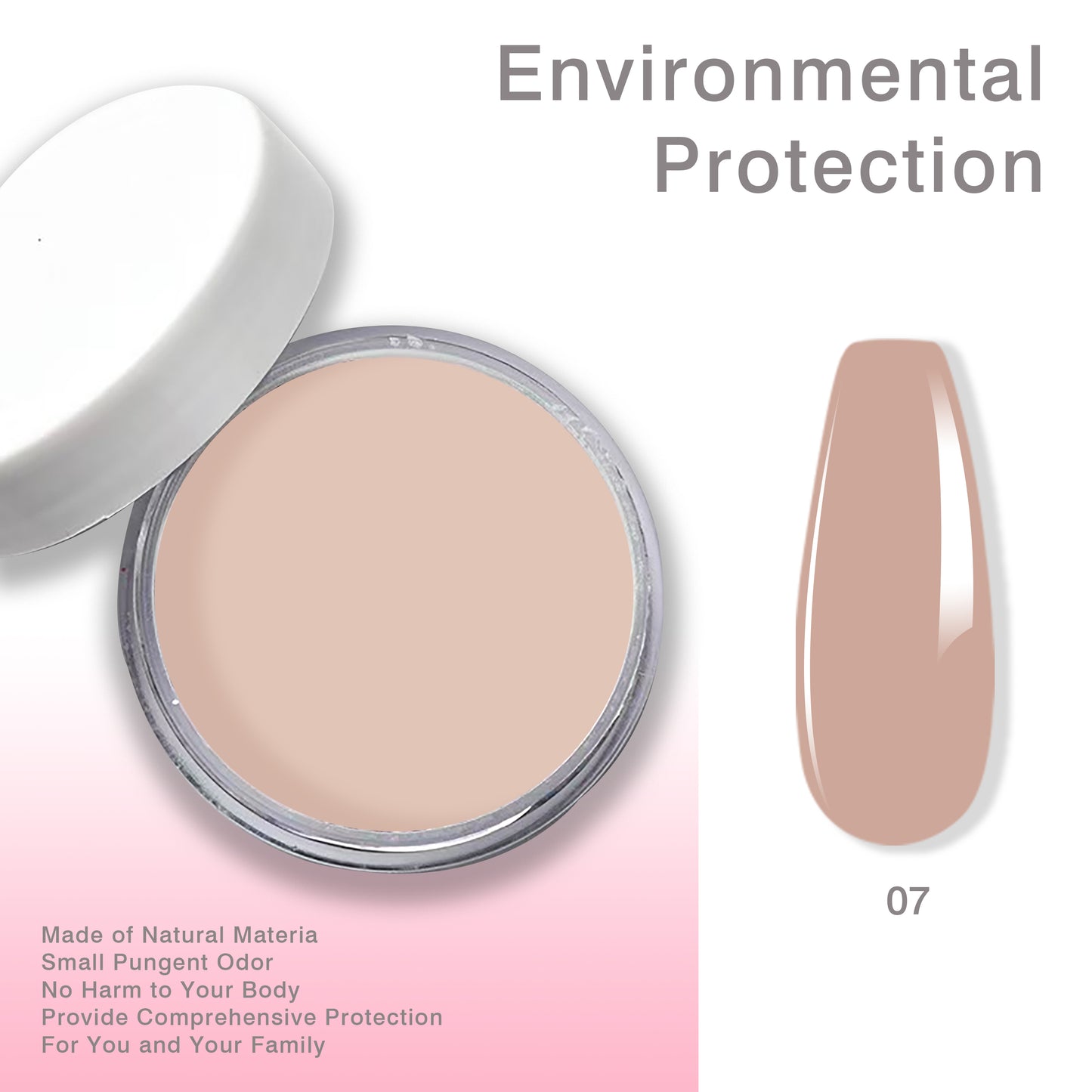 Imayhoo Ultra-Smooth Nude Pink Professional Acrylic Powder （30g/1.05oz）