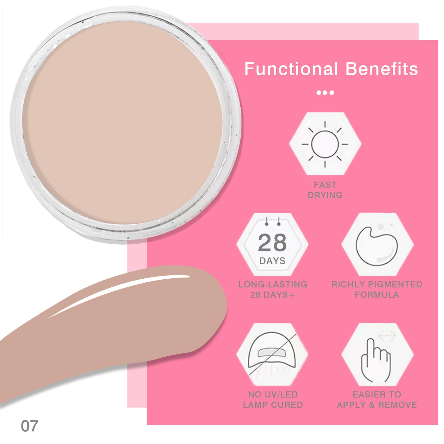 Imayhoo Ultra-Smooth Nude Pink Professional Acrylic Powder （30g/1.05oz）
