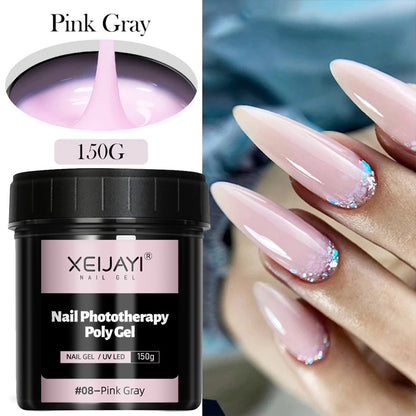 XEIJAYI 18 Colors Large Capacity Nail Phototherapy Poly Gel 150g