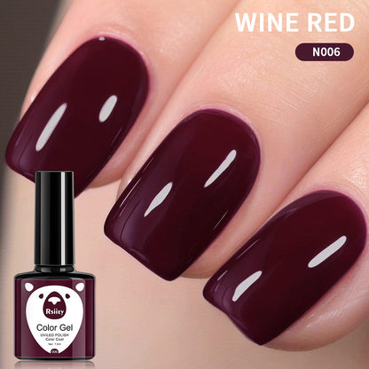 Wine Red Color Nail Gel Polish Soak Off UV Gel Polish Salon Gel Manicure Diy At Home Nail Art 7.3ml/pcs