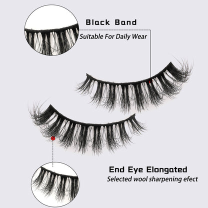 Fluffy false eyelashes