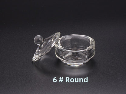 Multi-shaped Nail Art Acrylic Liquid Power Dappen Dish with Lid