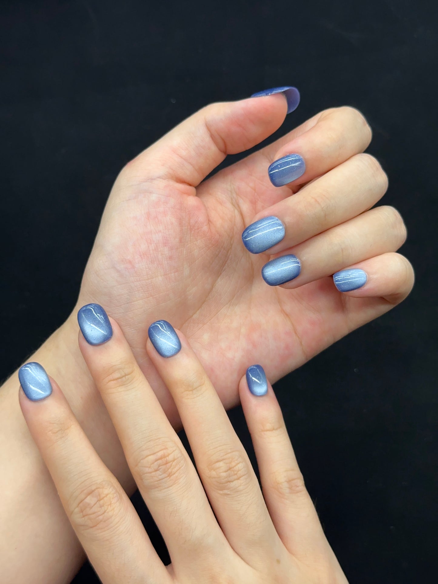 Squoval-Short Nail-Cat's Eye    (10pcs) OMDXX082