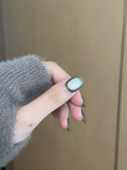 Squoval-Short Nail-Cat's Eye     (10pcs) OMDXX093