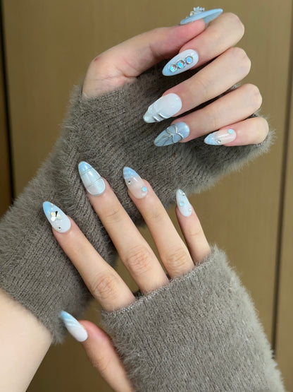 Almonds-Medium Nail-3D Art (10pcs) OMZXX044