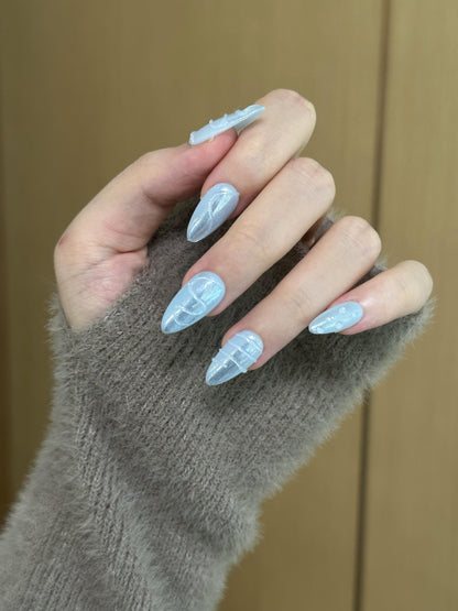 Almonds-Medium Nail-3D Art (10pcs) OMZXX044