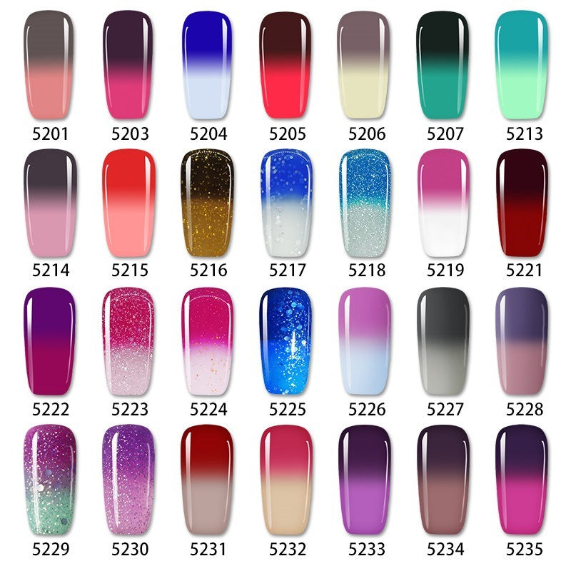 8ML Temperature Color Gel Nail Polish Nail File Buffing Stick Nail Polish Remover Combo kit
