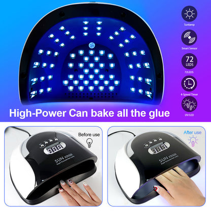 72 LED Nail Lamp with 4 Timer Settings