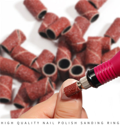 50/ 100PCS Sanding Bands for Electric Nail Drill 80#120#180#240#