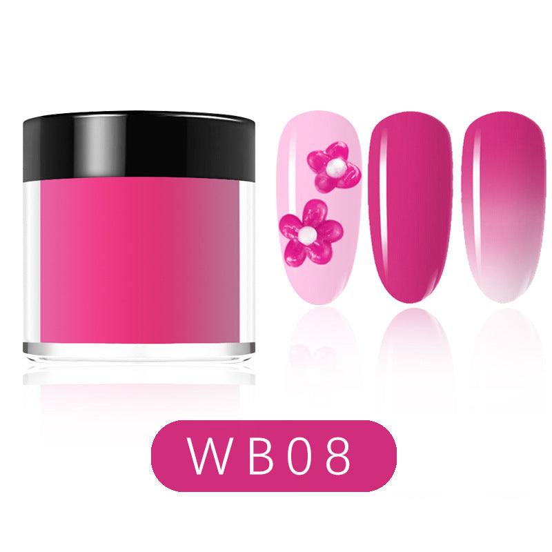 12 Colors Temperature Change Dipping Powder 8g/pcs
