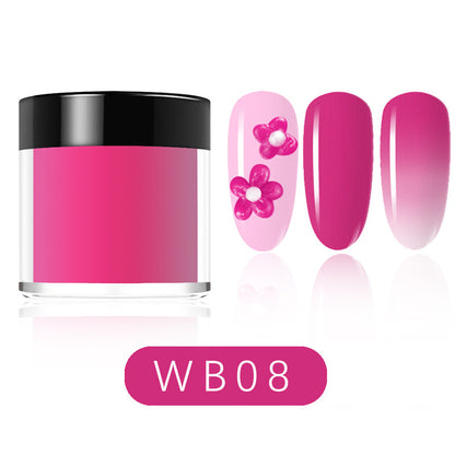 12 Colors Temperature Change Dipping Powder 8g/pcs