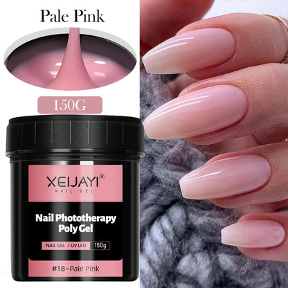 XEIJAYI 18 Colors Large Capacity Nail Phototherapy Poly Gel 150g