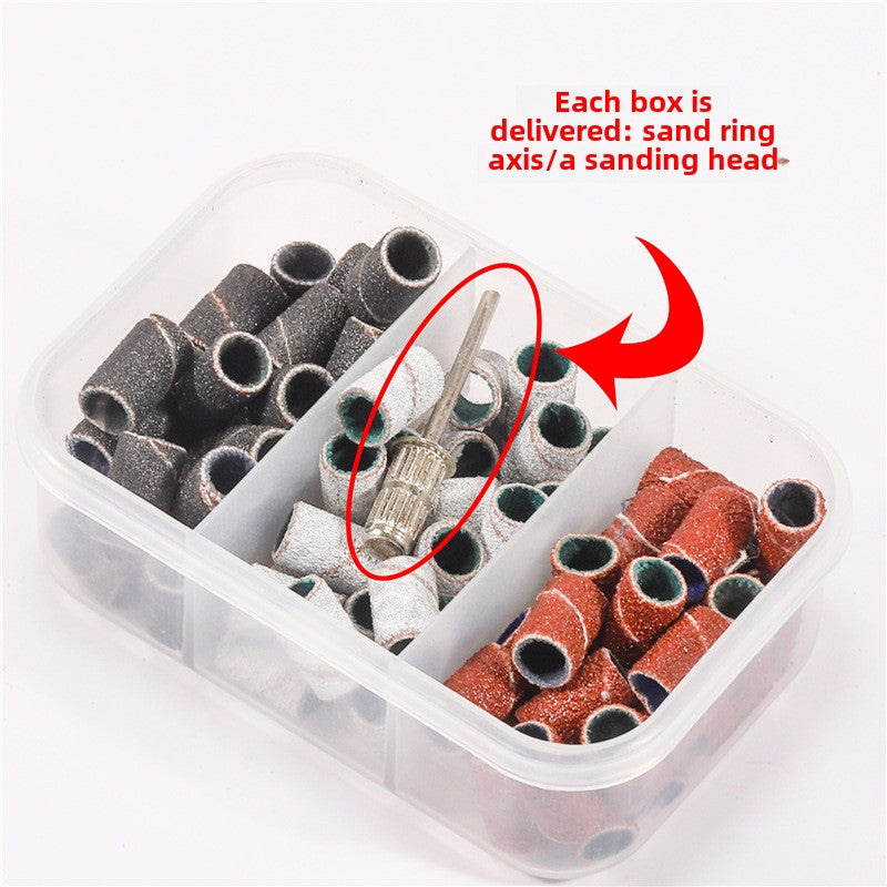 3 Color Coarse Fine Medium Grit Efile Sand Set 80#120#180#  with Mandrel Nails Drill Bits