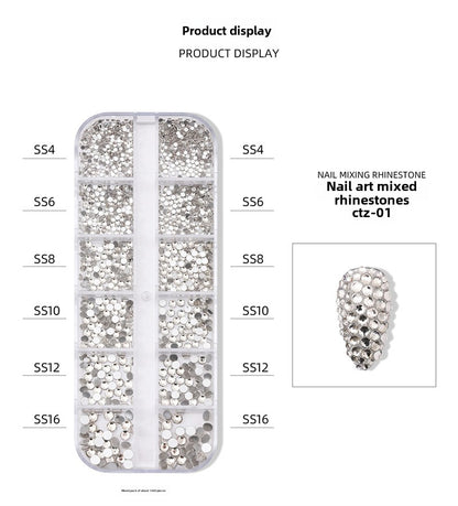 Nail Art Rhinestone Kits Flatback Colorful Rhinestones Crystals AB
