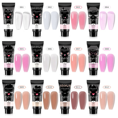 12 Colors Nail Extension Gel Kit