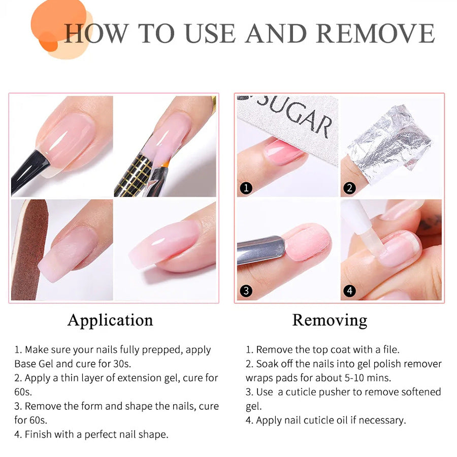 XEIJAYI 18 Colors Large Capacity Nail Phototherapy Poly Gel 150g