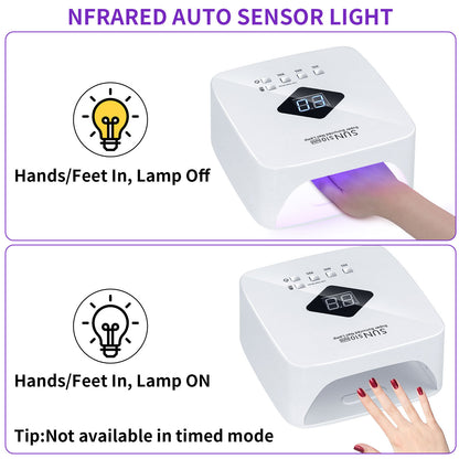 120w high power rechargbale cordless nail lamp/home manicure