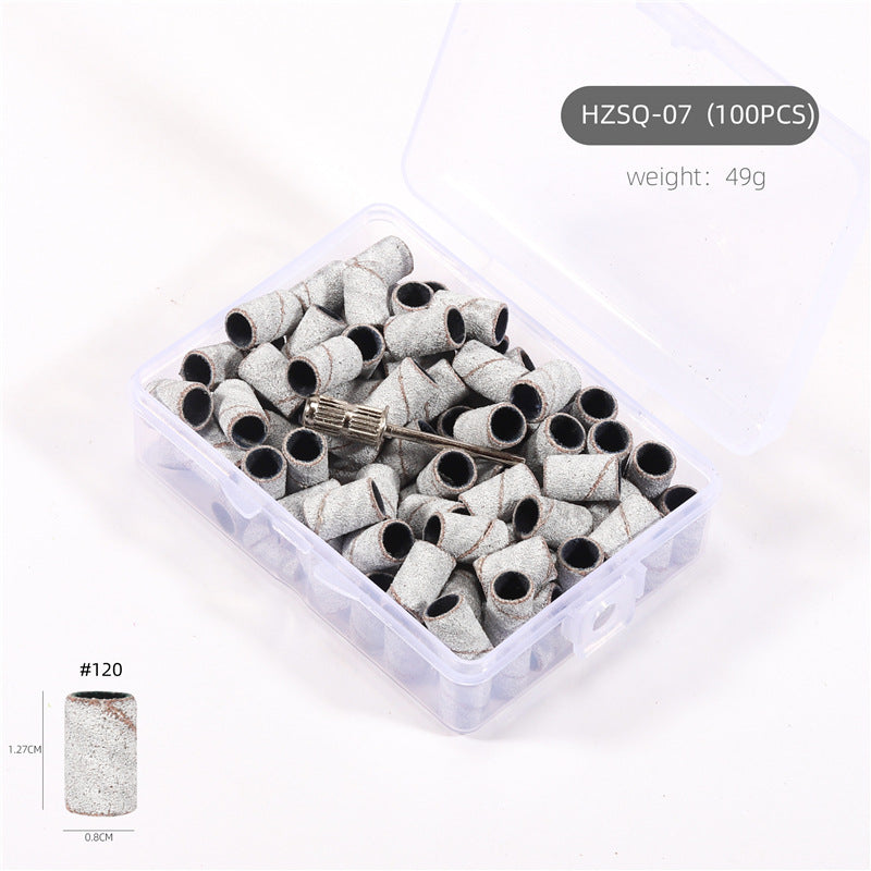 3 Color Coarse Fine Medium Grit Efile Sand Set 80#120#180#  with Mandrel Nails Drill Bits