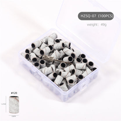 3 Color Coarse Fine Medium Grit Efile Sand Set 80#120#180#  with Mandrel Nails Drill Bits