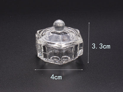 Multi-shaped Nail Art Acrylic Liquid Power Dappen Dish with Lid