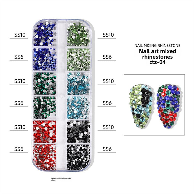 Nail Art Rhinestone Kits Flatback Colorful Rhinestones Crystals AB