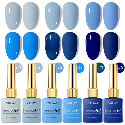 6 Colors Blue Series Gel Nail Polish