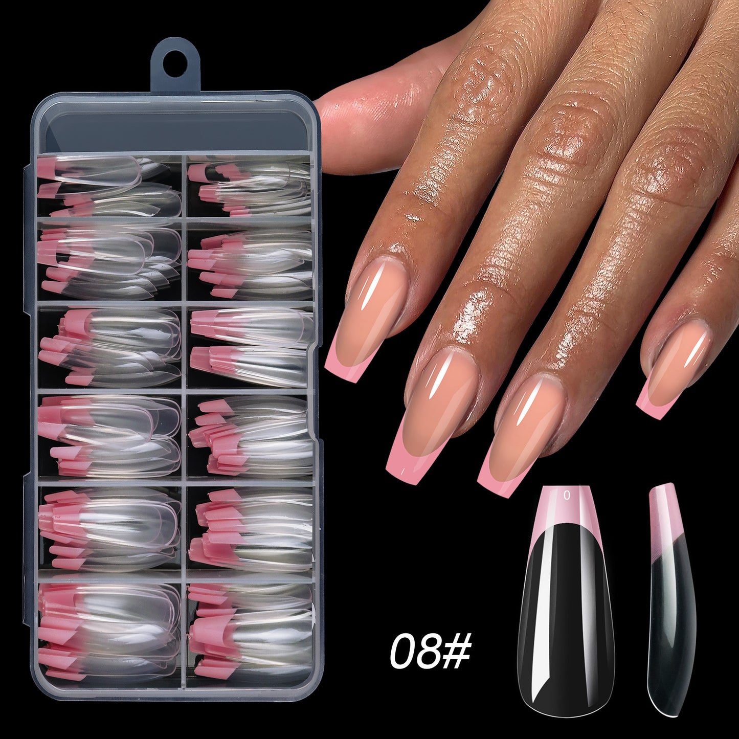120 PCS French Tip Press On Nails