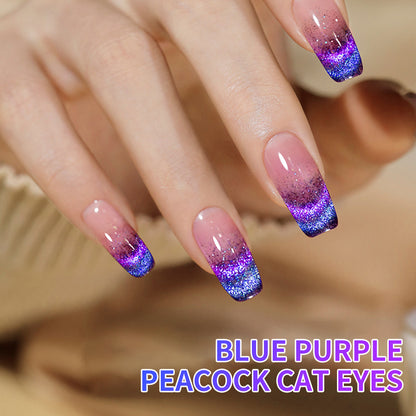 Xeijayi Cat's Eye UV gel polish peacock blue purplecolors 10ml/0.3fl.oz