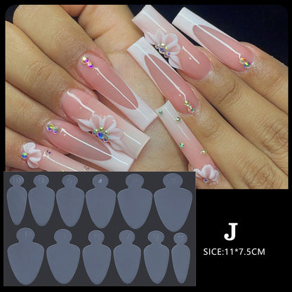 1 Sheet Nail Forms Mould Sticker 12pcs