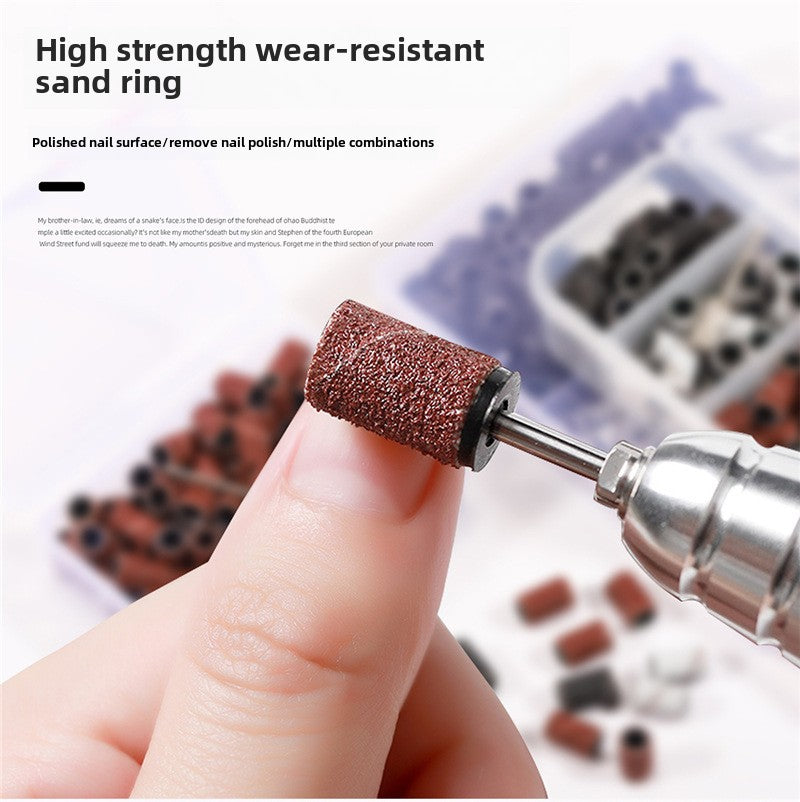 3 Color Coarse Fine Medium Grit Efile Sand Set 80#120#180#  with Mandrel Nails Drill Bits