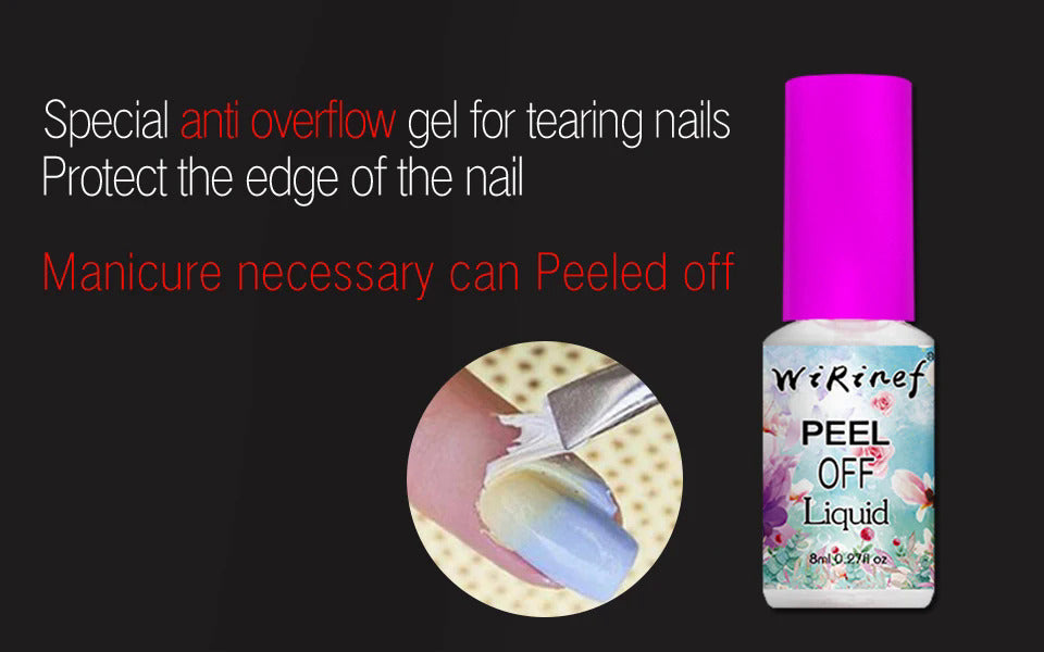 8ML Liquid Latex for Nails, Peel Off Cuticle Guard for Nail Polish Skin Barrier Protector